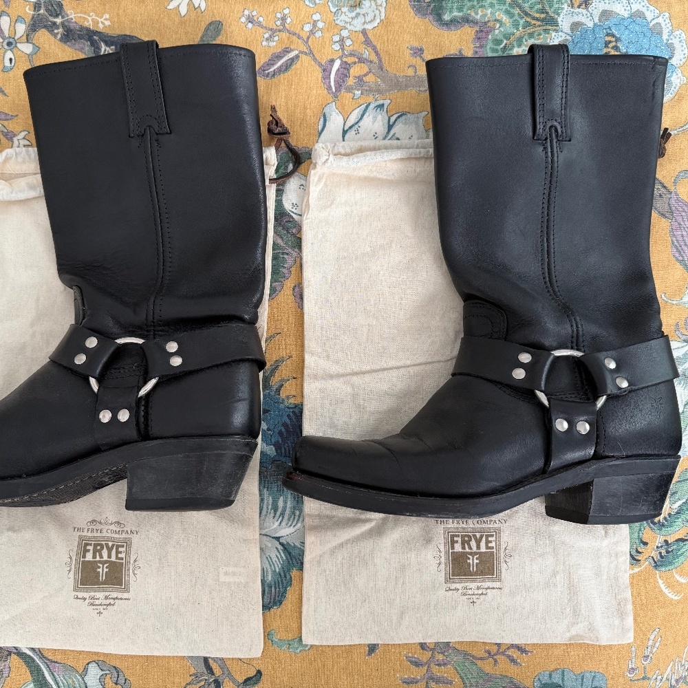 FRYE Harness 12R Women's Black Boots